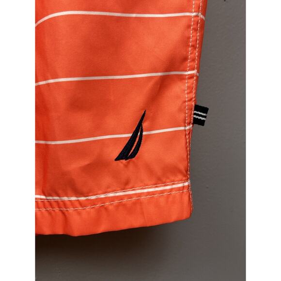Nautica Swim Suit Trunks Mens Large Shorts Striped Colorful Pockets Beach Pool - Picture 4 of 7